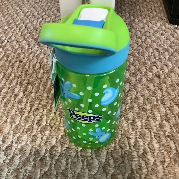 Peeps Blue 9" Marshmallow-Scented Bunny & Peeps Zak Leak Proof 16oz Bottle. New - Picture 5 of 5